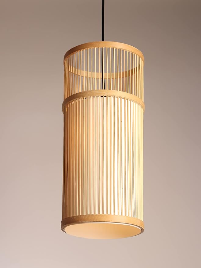 Bamboo Cylinder Pendant Light